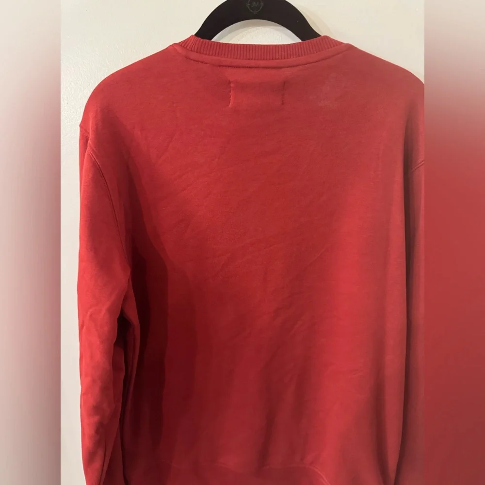 Original Penguin Men Small Pullover Sweater Red Poly/Cotton